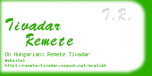 tivadar remete business card